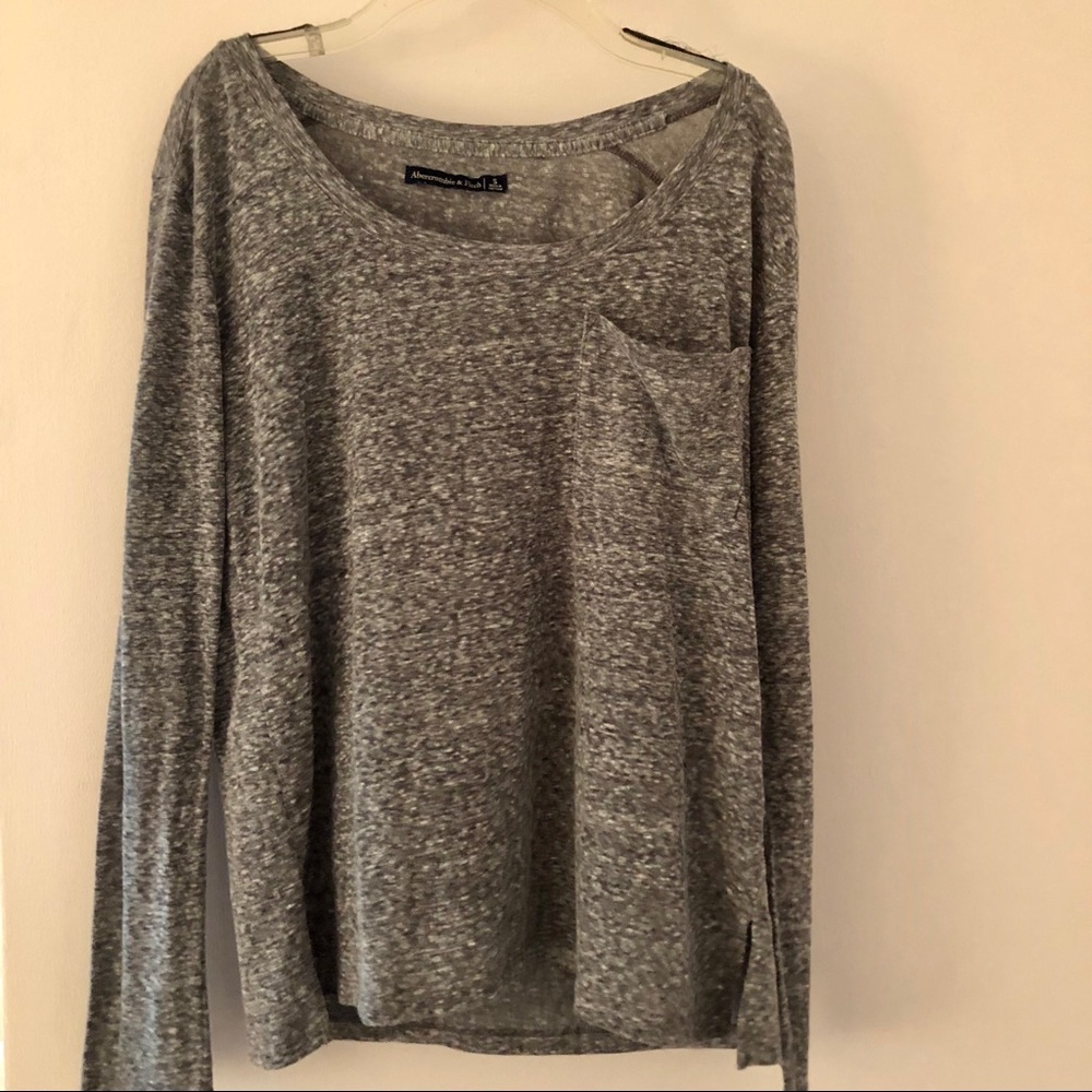 Abercrombie long sleeve gray shirt